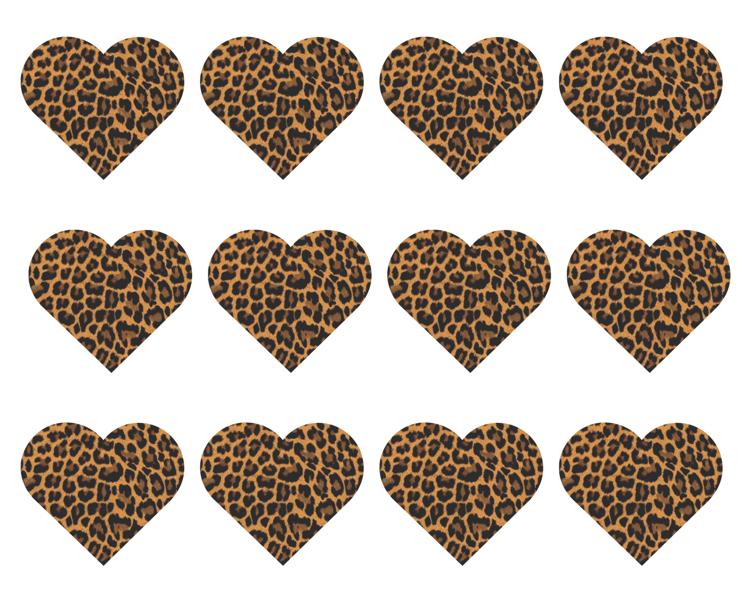 Cheetah Print Heart template