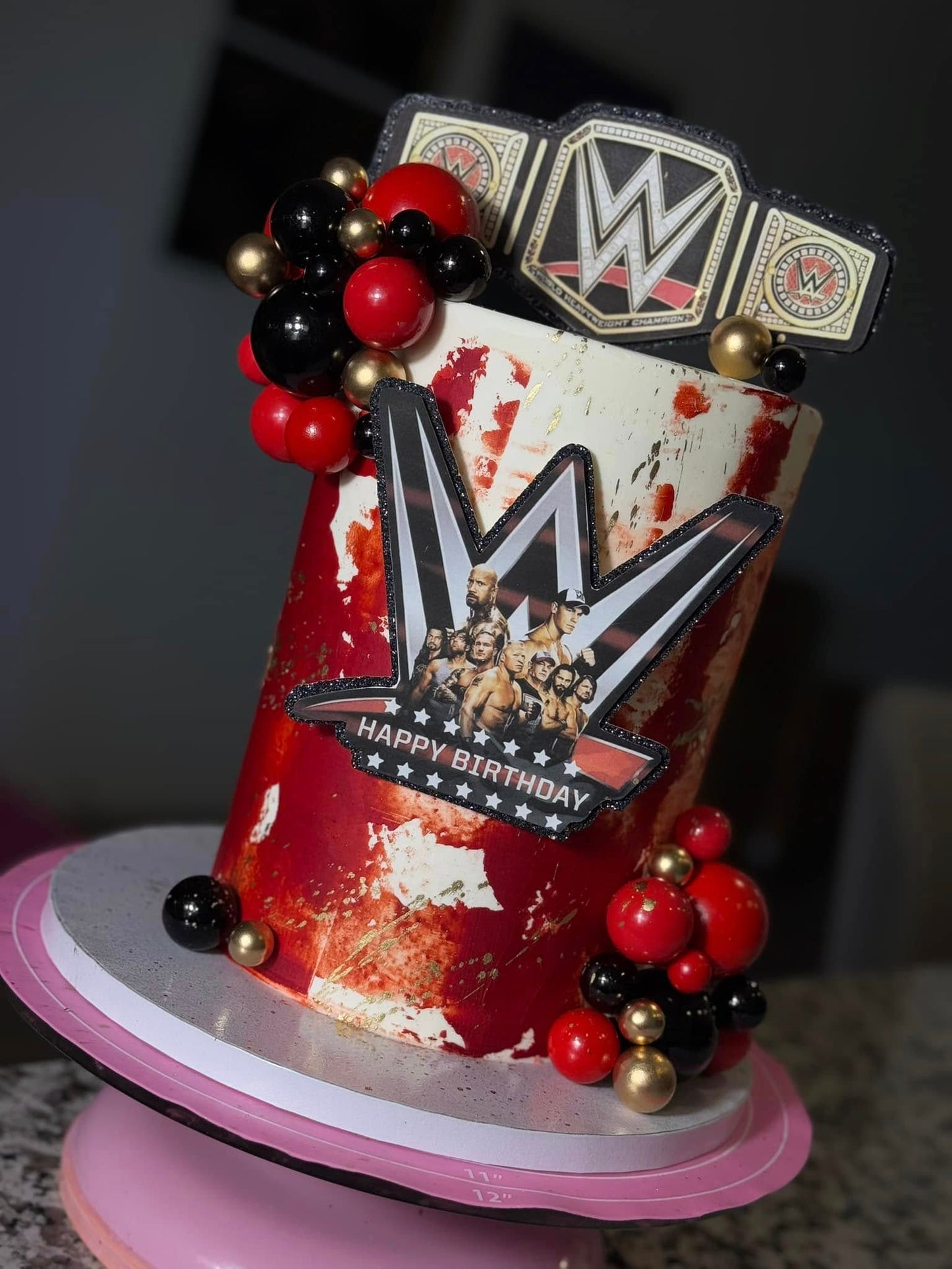 Tall 4-Layer Custom Cake