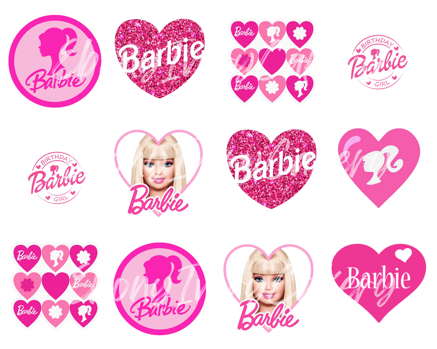 Barbie Cupcake Topper Template