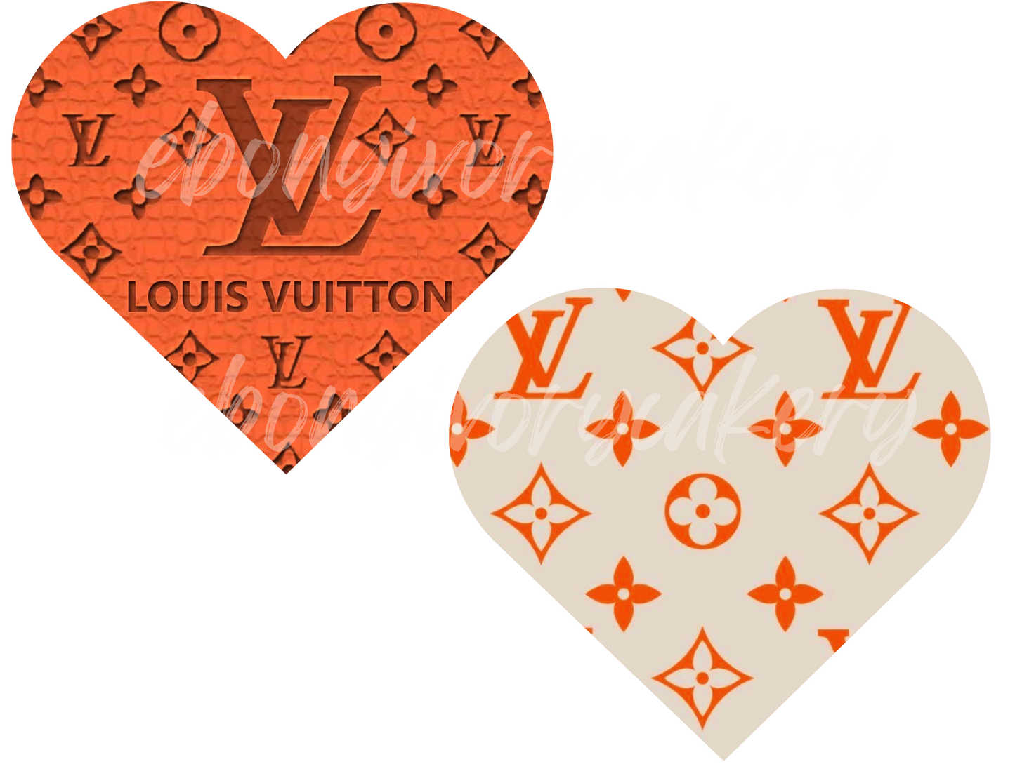 Louis Vuitton 6 inch Heart Templates