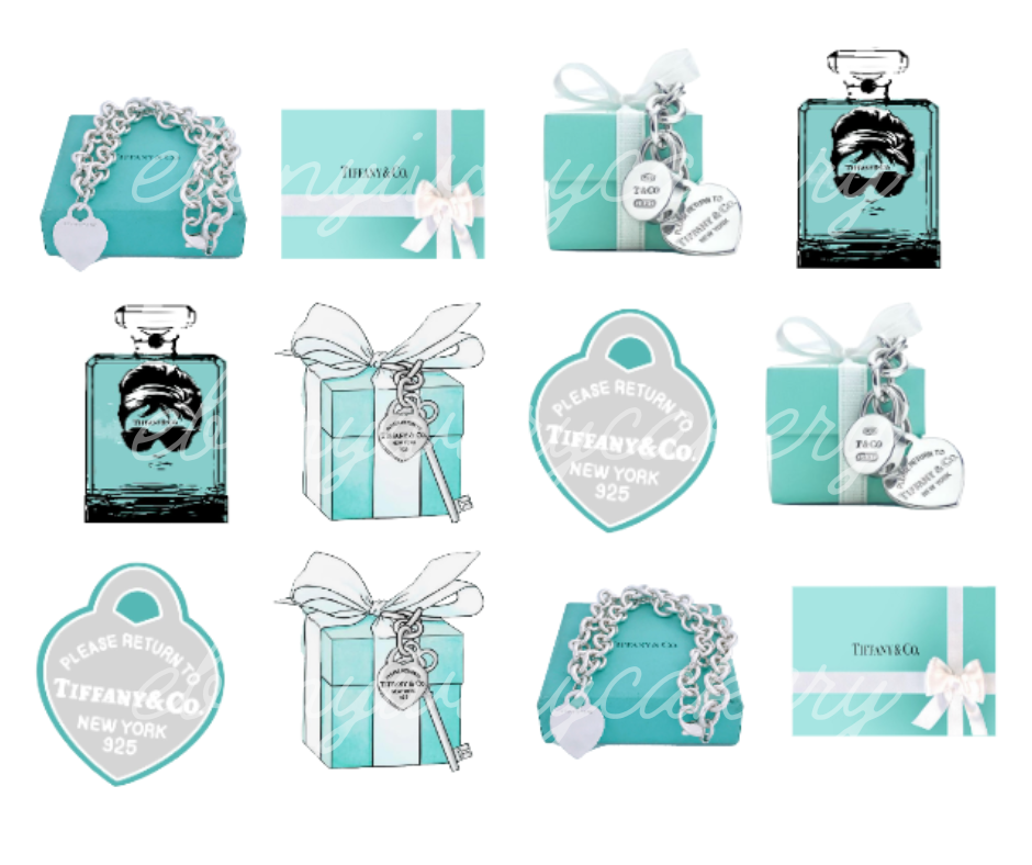 Tiffany & Co - Cupcake Template (Digital PNG file)