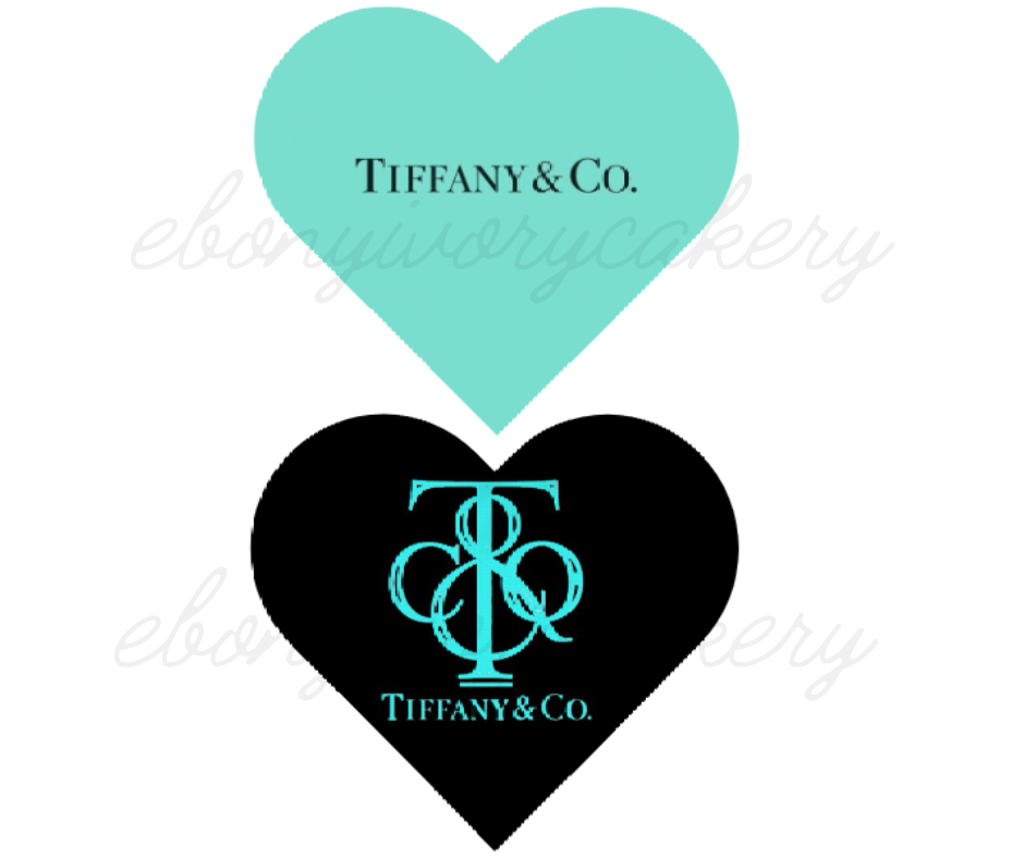 Tiffany & Co- 6in Heart Cake Template (Digital PNG file)