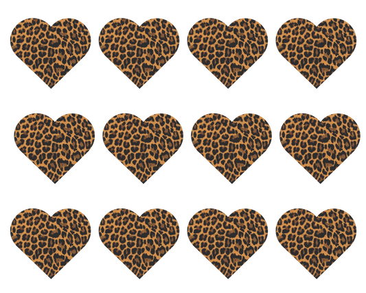 Cheetah Print Heart template