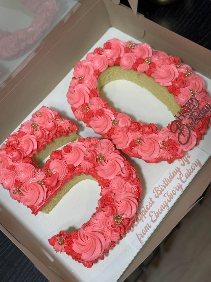 Number-Shaped Custom Cakes – Ebony Ivory Cakery