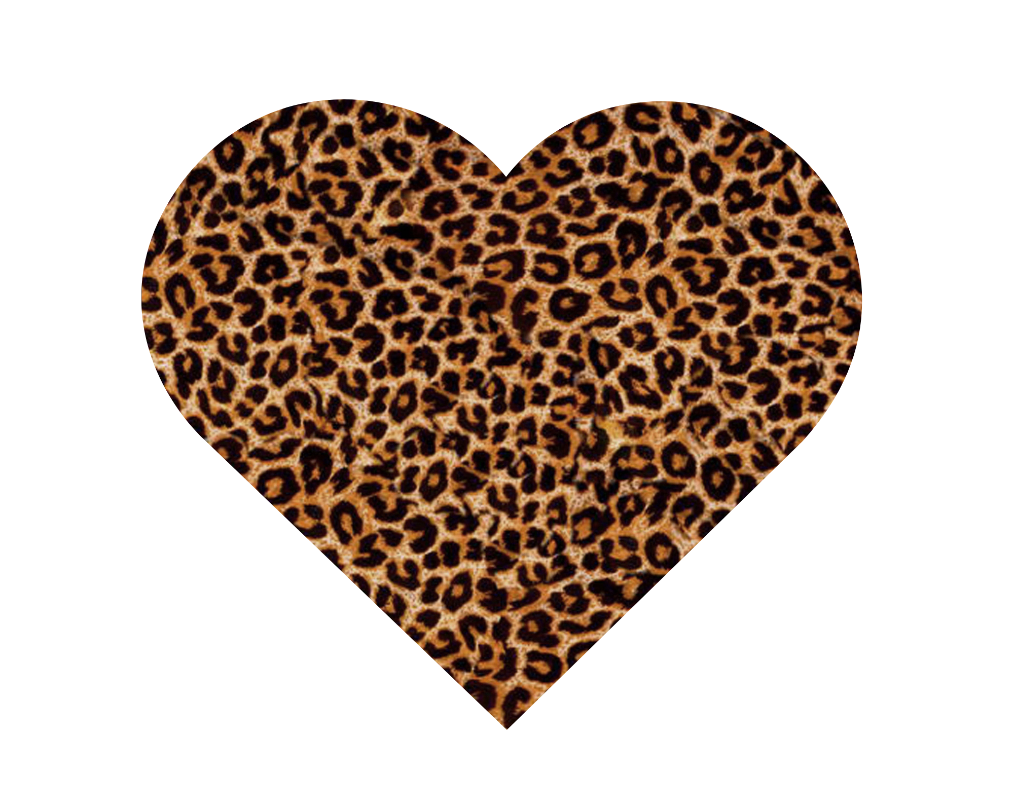 8 inch Cheetah print heart template – Ebony Ivory Cakery