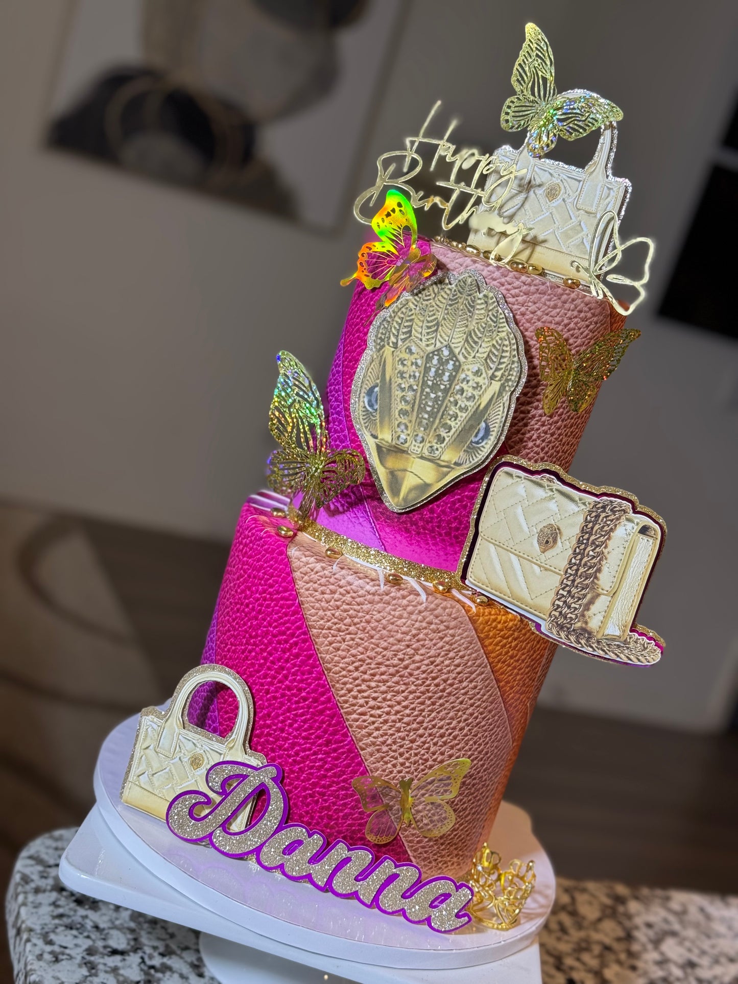 Kurt Geiger Rainbow Textured Wallpaper PNG Image