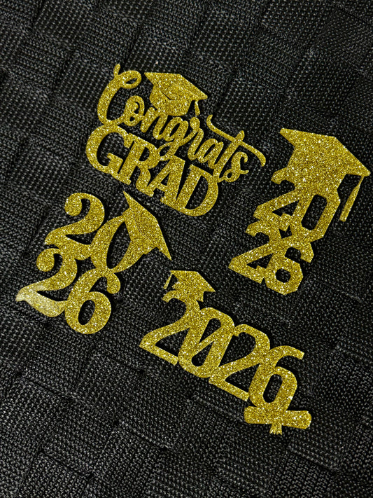 2026 Graduation Acrylic Cupcake Charms