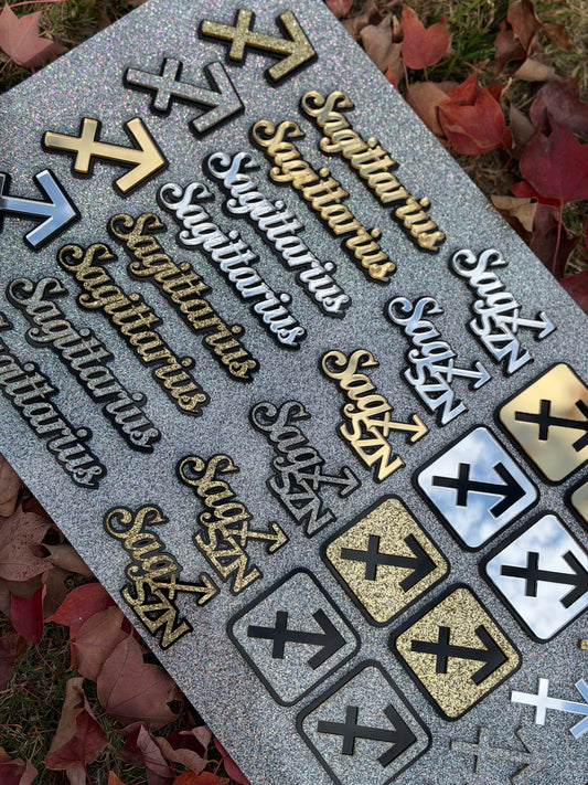 Sagittarius Acrylic Cupcake/Cake Charms