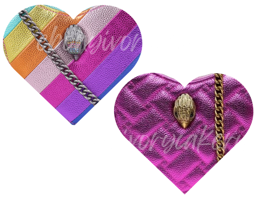 Rainbow Kurt Geiger 6 inch Heart Templates