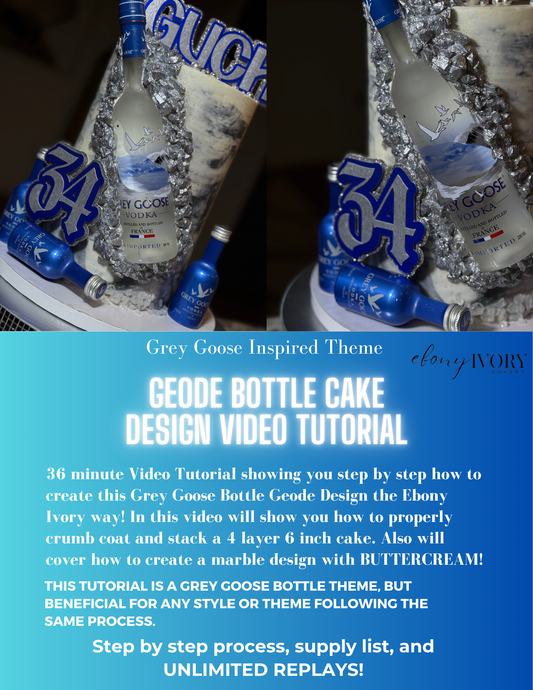 Geode Bottle Cake Tutorial