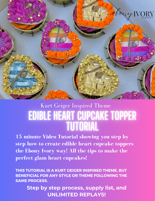 Edible Heart Cupcake Toppers/Cupcakes Video Tutorial