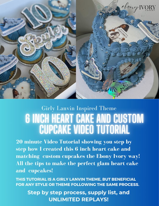 6 inch Heart and Custom Cupcakes Video Tutorial