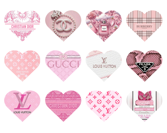 Pink Glam Designer Hearts Template