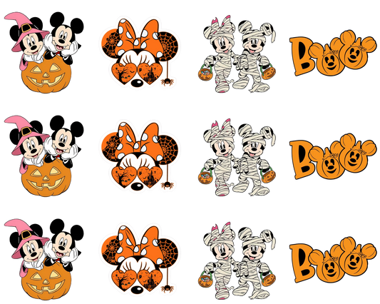 Spooky Minnie and Mickey Template
